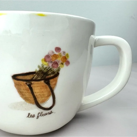 NWOT RAE DUNN “Les Fleurs” Artisan Collection Mug - Picture 2 of 8